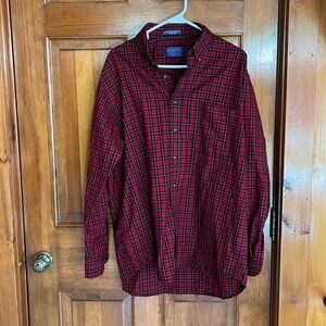 Sir Pendleton Authentic Wallace Tartan Plaid Red/Black Pure Virgin Wool Size L